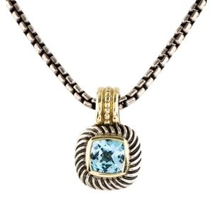 David Yurman Blue Topaz Albion Pendant necklace